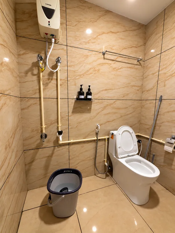 Bathroom with hot water